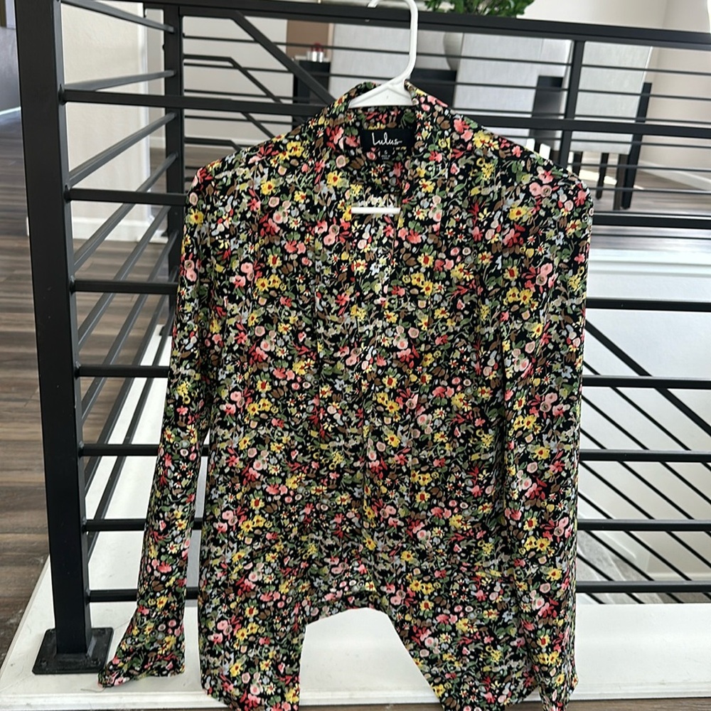 Lulus Floral Blazer (Lightweight + Comfy), Like New, Small